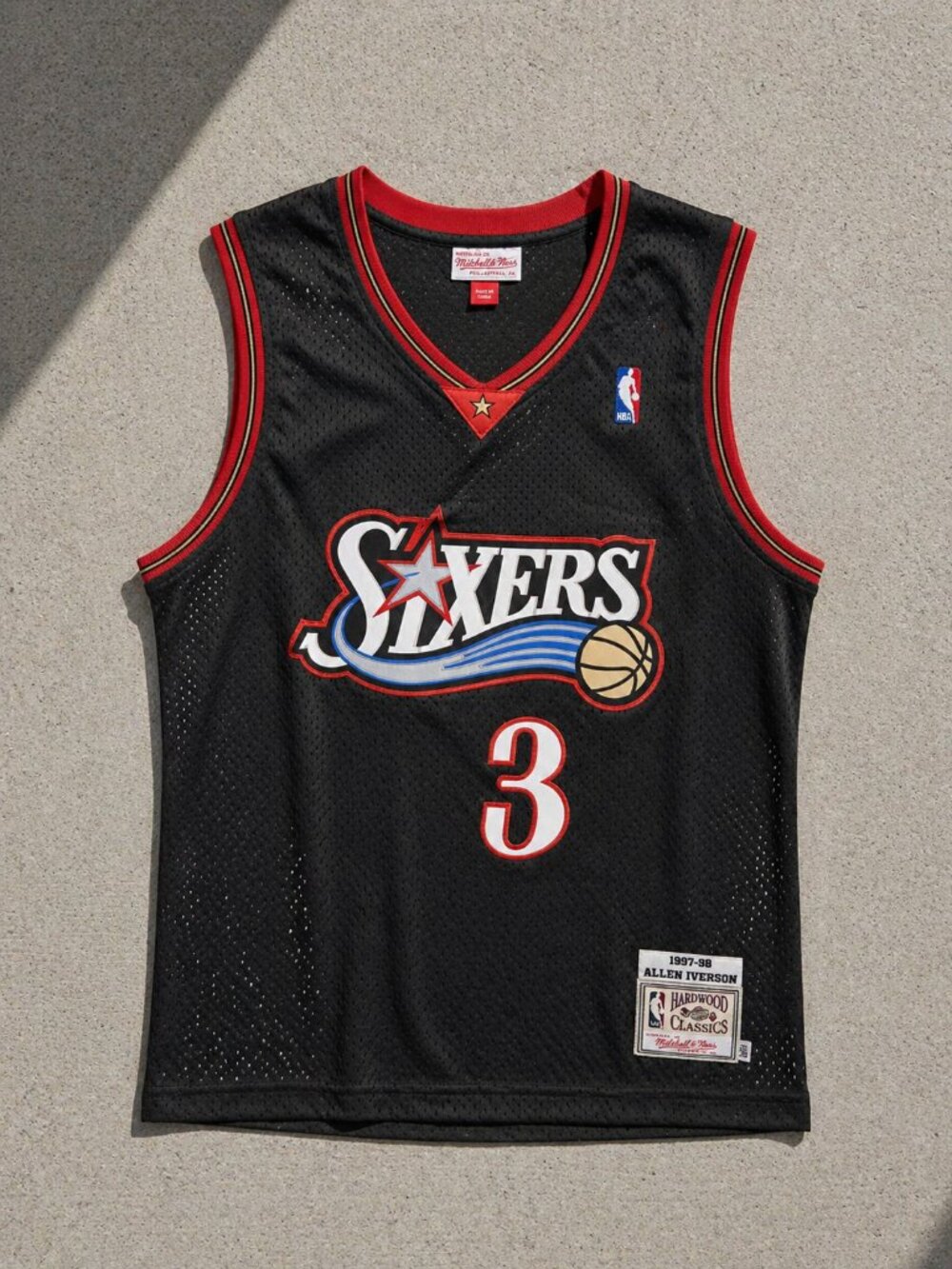 Allen Iverson Philadelphia 76ers 1997/98 Black Swingman Jersey - New All Sizes
